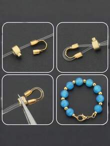 20-320pcs Jewelry Making Embossed Beads, Including DIY U-Shaped Clasps And Pressure Cooker Positioning Buckles, Suitable For Jewelry Making - Multicolor - View 8