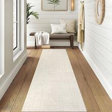Modern Washable Solid Kitchen Printed Area Rug Easy To Clean Home Aesthetic Decor Carpet Stain Resistant Non Shedding Floorcover Low Pile Soft Entrance Runner Rug Non Slip Bordered Mat Throw Rug For Living Room Dinning Room Bathroom Bedroom Laundry - 米灰色 - 查看 3
