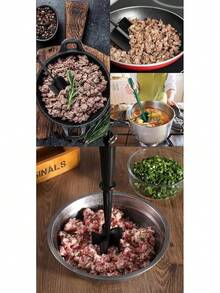 Picador de carne de nylon, triturador de carne resistente para carne molida, herramienta multiusos para mezclar y picar carne de hamburguesa, patatas y verduras. EC7G - 1 - Ver 6