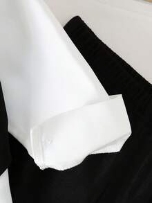 3pcs/Set Baby Boy Spring/Autumn British Gentleman Style Long Sleeve Shirt, Bowknot Decor Vest, Long Pants Formal Outfit, Suitable For Birthday Party Wear - Black - View 6