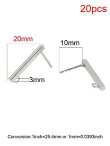 20入不鏽鋼幾何耳釘耳針配件 DIY 耳環珠寶手工配件用品 - DIY耳環 - 查看 11
