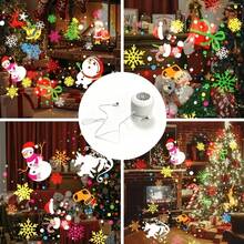 1pc Christmas Snowflake Projection Light + 1pc Base, Home Projection Light, Christmas Statue Light, Dynamic Christmas Pattern, Home Decor, Holiday Decor, Room Decor, Living Room, Party, Wedding, Christmas, Halloween - White - View 10