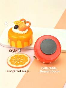 1/2/3pcs Ice Cream Color 3-Inch Realistic Cake Fridge Magnets, Hand-Painted Magnetic Resin, Strawberry Cherry Fake Fruit Decor, Realistic Food Props, Fake Cake For Photography, Birthday Party Window Display, Back To School Gift - Multicolor - View 5