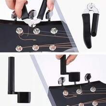Kit para Guitarra Acústica 66 Piezas con Cuerdas de Guitarra Acústica Afinador Capo Guitarra Cejilla Púas Correa Herramientas para Guitarra Kit de Reparación y Mantenimiento Completo - 1 - Ver 7