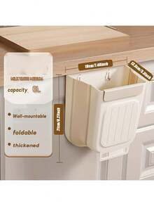 1-Piece Foldable Trash Can, Hanging Kitchen Trash Can, Multi-Functional Bathroom Trash Can, Cabinet Hanging Trash Storage, Car Trash Storage/Room Decor/Kitchen /Bedroom Decor/Halloween/Christmas/Home Decor/Kitchen/Bathroom - A - View 4