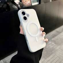 夏季清新色果凍感 2 合 1 磁吸手機殼，適用於 iPhone 16 17 16e 17e，磨砂防摔硬殼，適用於 iPhone 15 14 13 11 16 Pro Max 17 Pro Max 12 - 白色 - 查看 3
