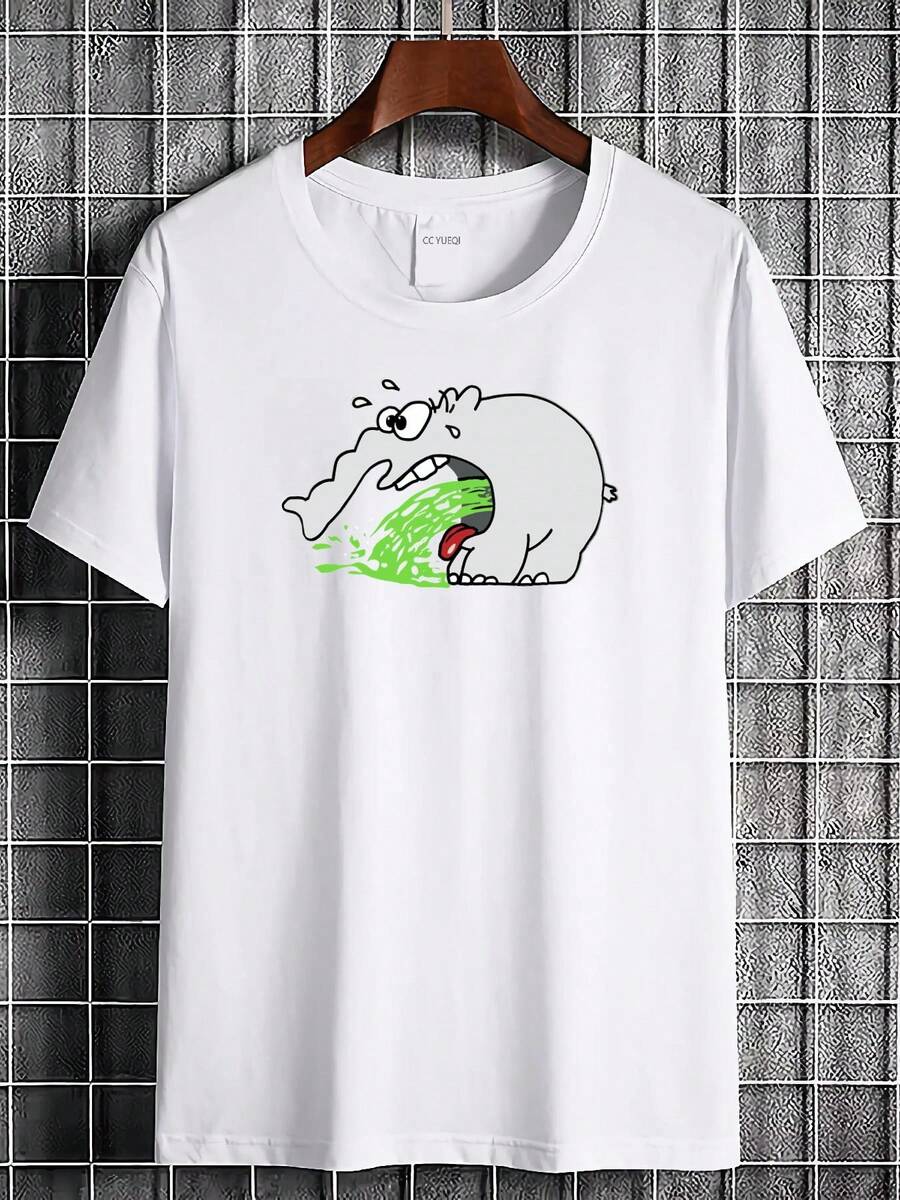 Camiseta Vintage de la Gira de Otto Waalkes de 1997 - Camiseta Retro con Gráficos y Personaje de Dibujos Animados Divertido, Tela Suave y Transpirable, Corte Regular, Cuello Redondo, Manga C - Blanco - Ver 1
