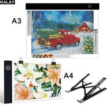 KALAY A4/A3 LED燈光描圖板 鑽石畫燈盤 USB供電 可調亮度燈板套裝附支架,適用於手工藝、紋身轉印、繪畫、素描、動畫、鏤空雕刻,工具配件 - 繪畫板 - 查看 2