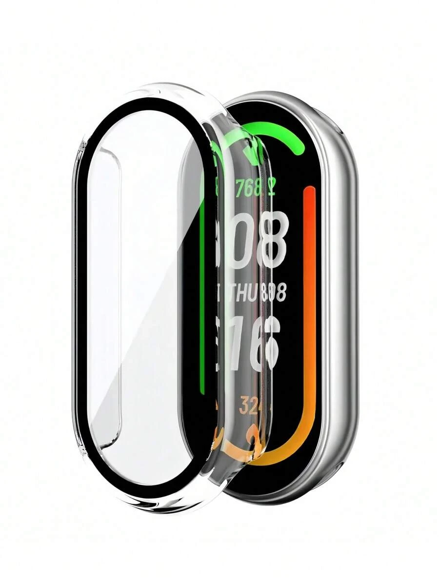 2-In-1 Hard Shell + Screen Protector Compatible With Xiaomi Band Case Mi Band 10/9/8/7/6/5/4/3 NFC, Anti-Fingerprint Waterproof Wear-Resistant Scratch-Resistant Full Coverage High Definition Smart Band Protective Film Shockproof Anti-Impact Compatible With Xiaomi Band 10 9 8 7 6 5 4 3