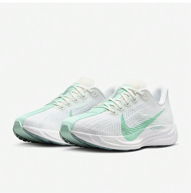Nike Pegasus Women's PEGASUS PLUS Lightweight Road Mesh Running Shoes FQ7261-103 - White Green - View 1