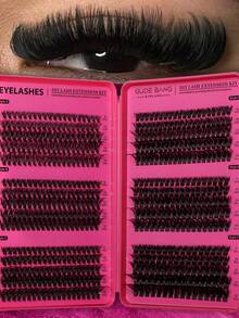 Buku Bulu Mata D Curl 570pcs, Kapasitas Besar, Kualitas Premium, Terjangkau, Bulu Mata Palsu Mink 3D DIY Baru, Lembut & Mengembang, Ekstensi Bulu Mata, Penggunaan Makeup, Ekstensi Bulu Mata DIY di Rumah - D - View 1