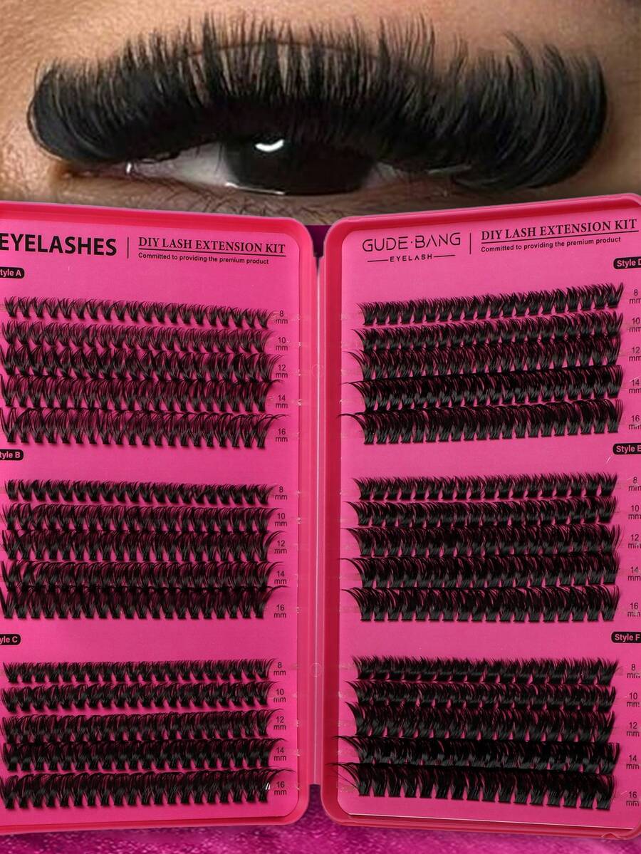 Buku Bulu Mata D Curl 570pcs, Kapasitas Besar, Kualitas Premium, Terjangkau, Bulu Mata Palsu Mink 3D DIY Baru, Lembut & Mengembang, Ekstensi Bulu Mata, Penggunaan Makeup, Ekstensi Bulu Mata DIY di Rumah - D - View 1
