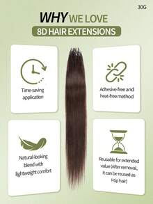 1b Rambut Manusia Lurus Hitam Alami dengan Ujung I, Ekstensi Rambut Ujung I Tak Terlihat dengan Ikatan Keratin, Aksesori Konser Liburan, Perlengkapan Perjalanan Musim Panas - S2 - View 3