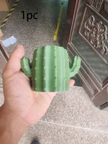 3D列印筆筒,創意仙人掌設計,桌面收納,可收納剪刀與尺,日式文具收納筒,創意辦公桌配件,化妝刷架 - 彩色 - 查看 14