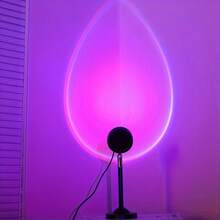 Đèn hoàng hôn RGB 16 màu có điều khiển từ xa, điều chỉnh 180°, thiết yếu cho nhiếp ảnh, đèn chiếu hoàng hôn, phù hợp cho phòng ngủ (không bao gồm pin) - Nhiều màu - Xem 10