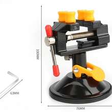 2pcs Mini Table Vise Set: Durable And Stable Suction Cup Design, 360° Rotation, Compact Desktop Clamp, With Precision Adjustment Knob, Ergonomic Design - Multicolour - View 8