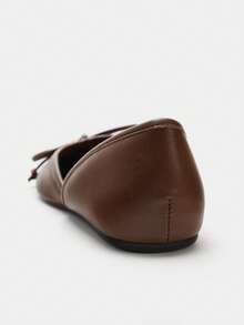 2026 Spring/Summer New Women's Bow Decor Ballet Flats - Brown - View 5