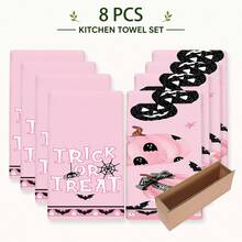 2/4/6pcs Halloween Themed Pattern Printed Kitchen Towels, Halloween, Can Be Used As Halloween Gifts, Halloween Decoration, Ultra-Fine Microfiber Soft High Absorbent Tea Towels, Dish Cloths, Cleaning Towels, Hand Towels, Suitable For Cooking, Baking, Wiping Cleaning And Kitchen Decoration, Kitchen Accessories, Daily Essential Supplies - Multicolor - View 10