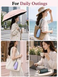 Mini Pocket Travel Umbrella, 2-In-1, Ultra-Lightweight & Portable, Sun & Rain Dual Use, Travel Essential, Perfect Choice For Back To School Season - Multicolor - View 7