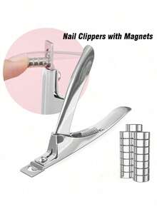 1 Set Adjustable Nail Clippers With 10 Magnets, Professional Nail Cutter, Suitable For Long Acrylic Gel Nails, Adjustable Nail Trimmer, Salon Home Manicure Tool - A - View 5
