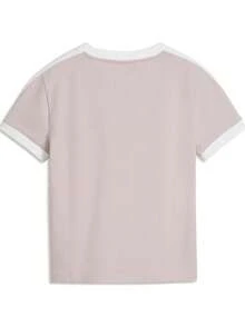 Puma Women's T7 ALWAYS ON Slim Tee - Misty Pink Short Sleeve Knit Collarless T-Shirt T63395249 - Party Punch - View 3