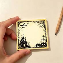 Halloween Themed Decorative Memo Pad, Suitable For Journaling, Crafting And Office Notes, Room Decor Home Decor Halloween Decor - A - View 3