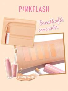 PINKFLASH 3.2g Long-Lasting Matte Concealer, Oil-Control Soft Focus, No Creasing Under Eyes, Sweat-Resistant, Water-Resistant, Smudge-Proof, Buildable Full Coverage, Ultra-Lightweight And Non-Heavy - #2 - View 3