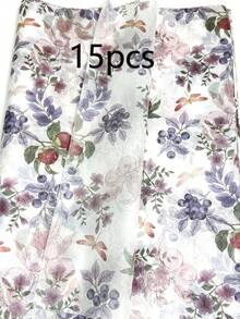 5/15/25/35 Sheets Watercolor Berry Dragonfly Pattern Tissue Paper, Suitable For DIY Crafts, Party Gifts, Bouquet Wrapping, Clothing Packaging And Birthday Gift Decoration - Watercolor Berry Dragonfly - View 8