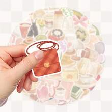 SCXXBSW 50pcs Refined Living Stickers, Cute Cartoon Stcikers For DIY Purposes Such As Skateboarding Mobile Phones - A - View 4
