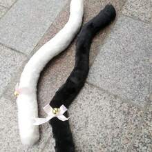 Holiday Role Play Plush Cat White Tail Accessory Cosplay Cat Tail Costume Realistic Prop Halloween Makeup Ball Party Accessory - Multi-color - View 12