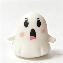 1pc Squishy Cute Ghost Expression Squeeze Toy, Soft & Resilient Stress Relief Hand Toy, Halloween Desktop Decor Small Gift -- Random Style - Multicolor - View 8