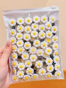 10/5pcs Colorful Flower Hair Clips, Sweet And Cute Hair Accessories - Suitable For Girls And Women, Perfect For Dates, Weddings And Daily Wear - Multicolor - View 19