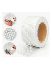 Fita Tela Fibra De Vidro 5cm X 50m Autoadesiva Para Drywall Gesso E Emendas - Tela - Visão 1