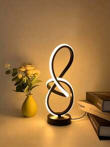 1pc Modern Spiral Creative Table Lamp, Minimalist Adjustable LED Atmosphere Light, USB Powered Night Light With 3 Color Temperature Settings, Plug-In LED Lamp, Holiday Gift For Family And Friends On Christmas And Halloween - Multicolor - View 8