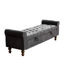 Sofa Bed Frame Charcoal Grey – Velvet Upholstery - 深灰色 - 查看 10