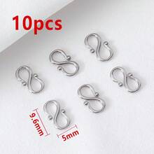 10pcs Stainless Steel M-Clasp S-Clasp Necklace Bracelet Connector Clasp End Connector Suitable For Handmade DIY Jewelry Accessories - Stainless Steel Buckles - View 15