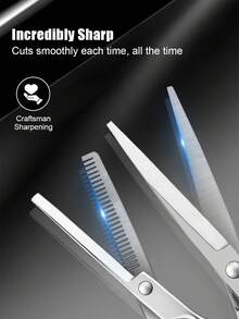 HIENA Silver Professional Hair Clipper Set, Precise Trimming, Soft Thinning, Hairstyle Styling And Contour Modification, Manually Adjustable Scissors, Designed To Create A Salon Level Experience, Suitable For Home Use And Professional Hairdressers - Silver - View 1
