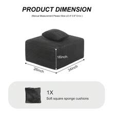 RicenPotato 96'' Plush Cloud Sectional Couch, Boneless L Shape Couch With Deep Seat, Sectional Sofa, Living Room Sofa, No Assembly Required, Minimalist Modular Couches Sleeper For BedroomApartment Lounge,Sofa De Sala, Couch, Sofa Cama, Muebles Para Sala - 黑色 - 查看 14