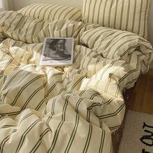 1pc 100% Polyester Back To School Season Minimalist Striped Pillowcase (No Insert) Versatile Machine Washable All Season - Stripes - View 3