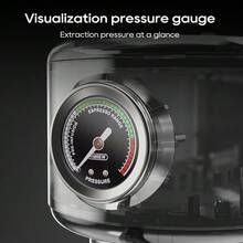 HiBREW H10B Semi-Automatic Espresso Machine, Stainless Steel Body, 51mm Portafilter, 1.3L Large Capacity Removable Water Tank, OPV Overpressure Protection, Visual Pressure Gauge, Supports Hot And Cold Extraction, Customizable Settings - 查看 5