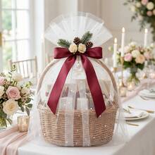 White Pearl Tulle, Gift Bag Tulle Packaging, Suitable For Valentine's Day, Wedding Party Gift Bags - Multiple Pieces Polyester Mesh Gift Packaging, Suitable For Wedding Decoration And Celebration Events, Wedding Gifts - Multicolor - View 3