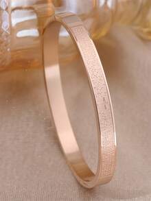 3pcs/1pc 18K Gold, Silver, Rose Gold Plated Stainless Steel Cross Bracelet Set, Engraved Letter Pattern Stackable Bracelet, Waterproof Rust-Proof Fade-Resistant Fashion Jewelry Gift, Suitable For Women - Multicolor - View 10