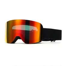 1pc Adult Ski Goggles, Dual-Layer Anti-Fog Lens, Frameless Wide-Angle Ski Goggles, Winter Outdoor Sports Protective Eyewear, Snowmobile Goggles, Comfortable Soft Foam, Anti-Slip Strap - Multicolor - View 16