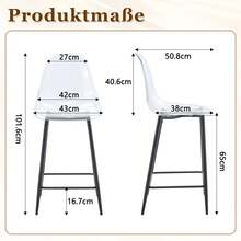 Black Dining Chair, Transparent Plastic - 黑色 - 查看 4