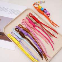 1-100pcs Colorful Dopamine Braided Polyester Handmade Rope, DIY Bag, Phone Chain, Jewelry Pendant Fashion Accessories - Multicolor - View 4