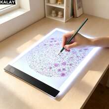 KALAY A4/A3 LED燈光描圖板 鑽石畫燈盤 USB供電 可調亮度燈板套裝附支架,適用於手工藝、紋身轉印、繪畫、素描、動畫、鏤空雕刻,工具配件 - 繪畫板 - 查看 3