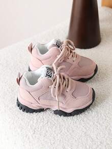 1 Pasang Sepatu Olahraga Anak-Anak Sol Lembut Musim Semi Baru, Sepatu Lari Ringan Anti Selip untuk Anak Laki-Laki dan Perempuan - Berwarna merah muda - View 6