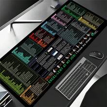 1pc Office Multi-Function Shortcut Mouse Pad, Excel Large Size Mouse Pad, Multiple Sizes Rubber Non-Slip Bottom Design, Decorative Desk Pad, Suitable For School, Home, Gaming, Editing, Data Formatting, Workbook And Other Basic Uses - View 9