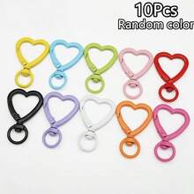 2/4/6/8/10/12Pcs Heart-Shaped DIY Keychain Chain, Colorful Lanyard Keychain Hook, Suitable For Keychains, Lanyards, Bags, Mother's Day, Christmas, Valentine's Day Gifts - Multicolor - View 17