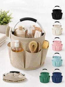 Foldable 6-Compartment Storage Basket With Handle - Oxford Cloth Storage Bag - Portable Multi-Functional Bag, Suitable For Bathroom, Shower, Gardening, Home, Picnic, Shopping, Tool Storage, Beach, Camping, Outdoor And Travel - Tool Storage Bag - View 1